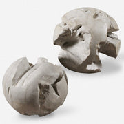 Uttermost Ermanno Teak Balls Set of 2 Decorative Objects