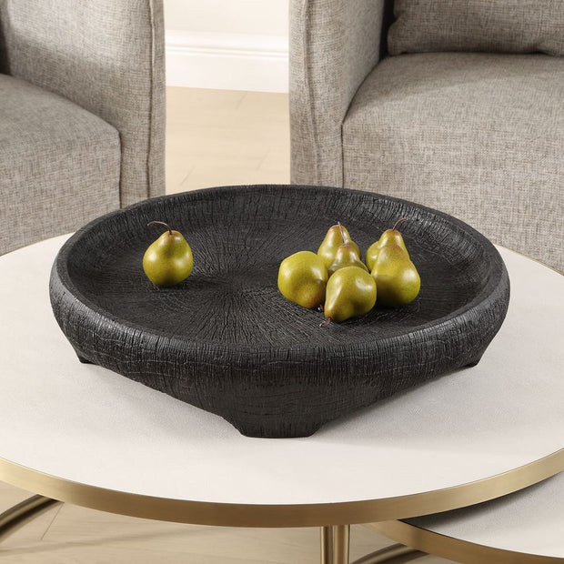 Uttermost Resonance Rich Black Bowl ~ Indoor And Outdoor Use