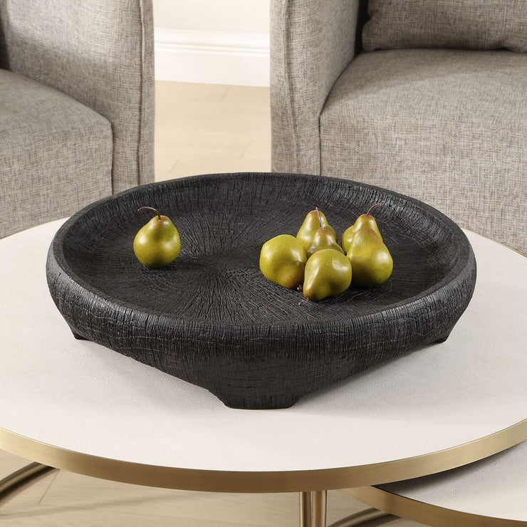 Uttermost Resonance Rich Black Bowl ~ Indoor And Outdoor Use