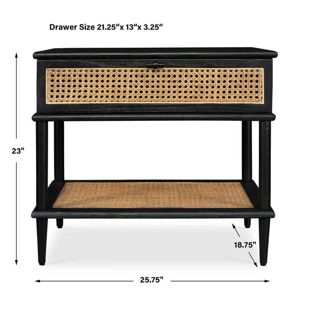 Uttermost Coast Side Table Sleek Black