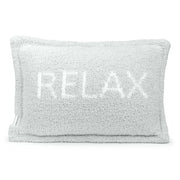 Kashwere Ultra Soft Soapstone and Crème Damask Relax Cloud Pillow 13x19 with Plush Insert