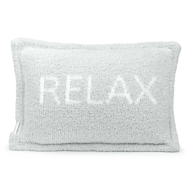 Kashwere Ultra Soft Soapstone and Crème Damask Relax Cloud Pillow 13x19 with Plush Insert