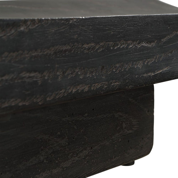 Uttermost Ciaran Deep Black Rustic Tray ~ Indoor And Outdoor Use