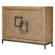Uttermost Paltrow Rich Burl and Oak Wood 2 Door Cabinet