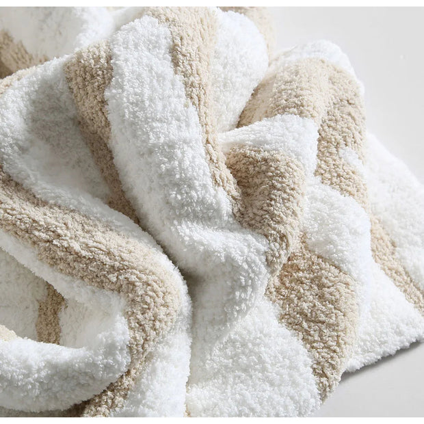 Sunday Citizen Sahara Tan and Off White Woodland Throw