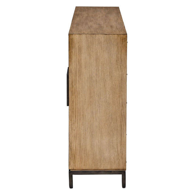Uttermost Paltrow Rich Burl and Oak Wood 2 Door Cabinet
