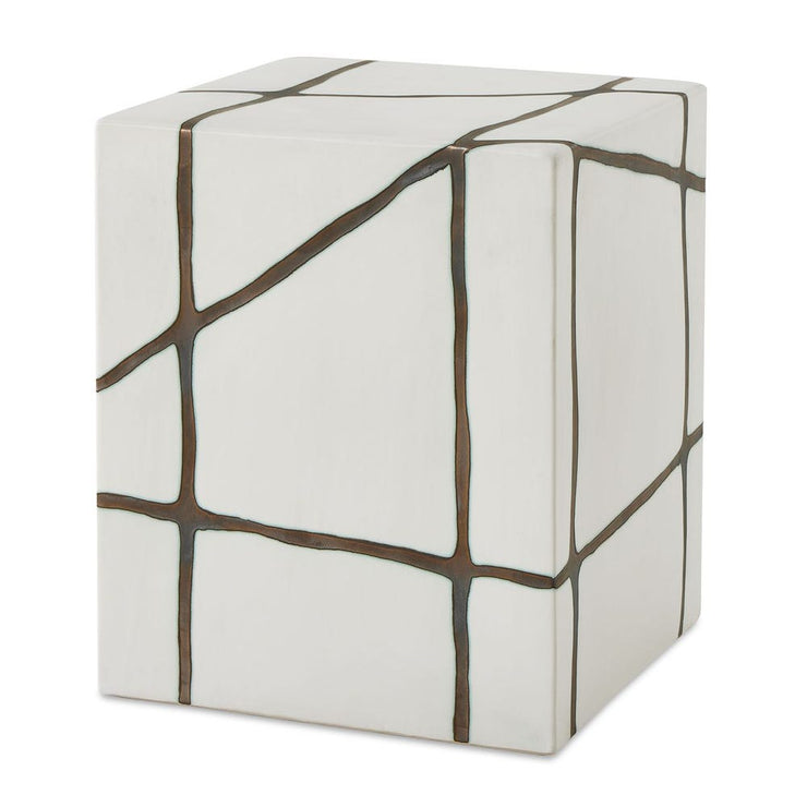 Uttermost Rocklyn Smooth White Garden Stool
