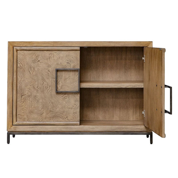 Uttermost Paltrow Rich Burl and Oak Wood 2 Door Cabinet
