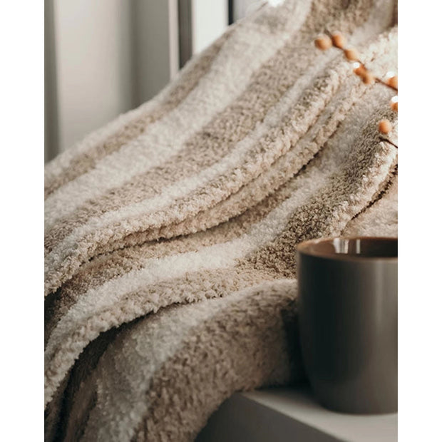 Sunday Citizen Sahara Tan and Off White Woodland Throw