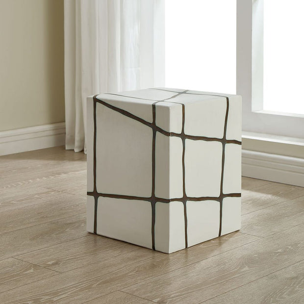 Uttermost Rocklyn Smooth White Garden Stool