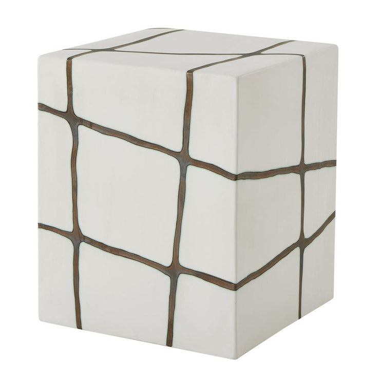 Uttermost Rocklyn Smooth White Garden Stool