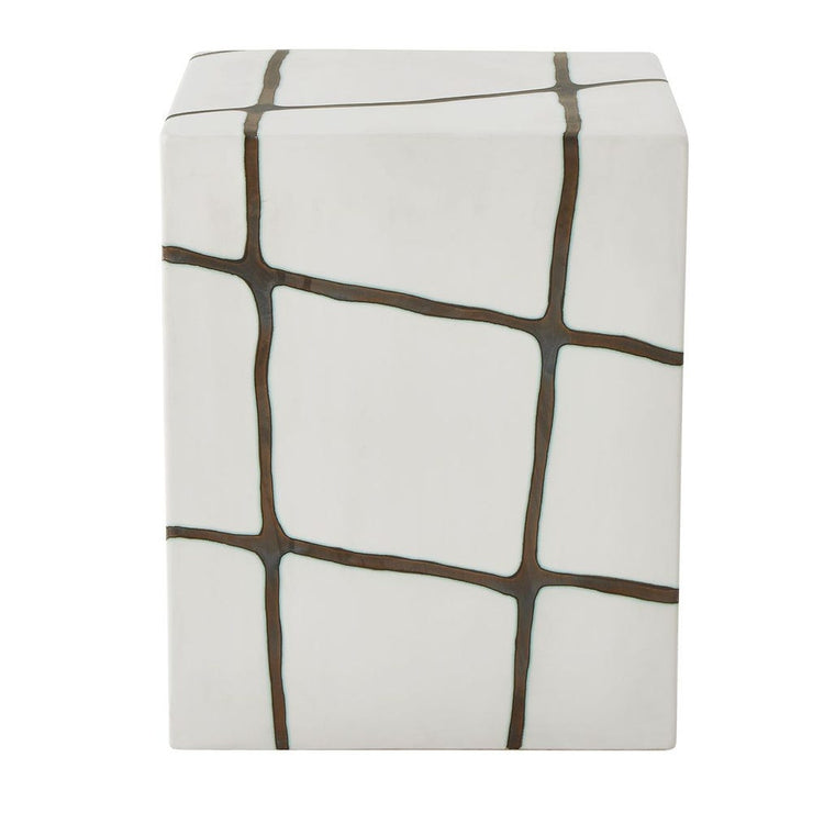 Uttermost Rocklyn Smooth White Garden Stool
