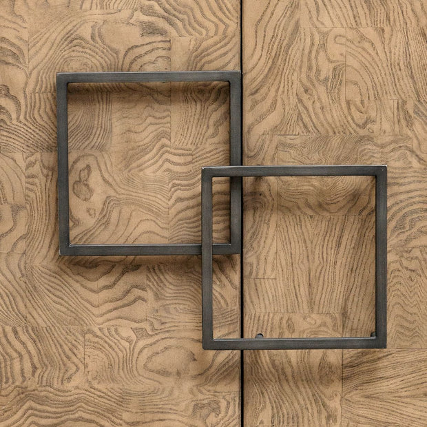 Uttermost Paltrow Rich Burl and Oak Wood 2 Door Cabinet