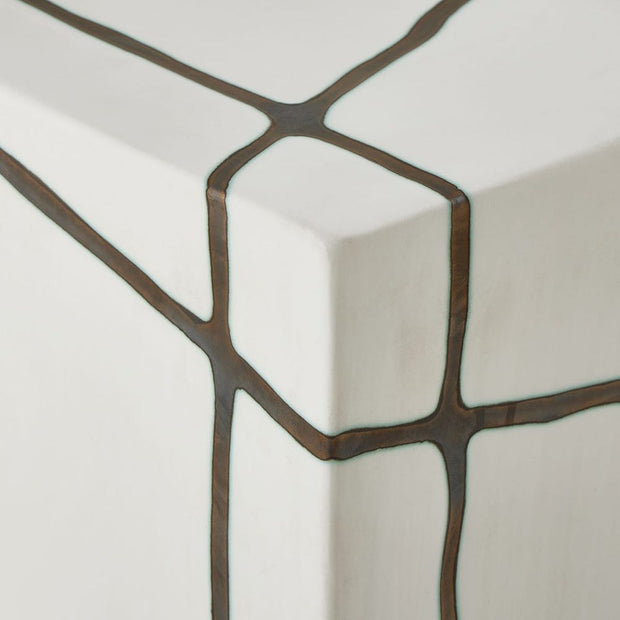 Uttermost Rocklyn Smooth White Garden Stool
