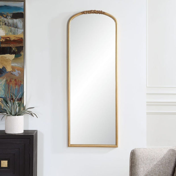 Casa Bella Living Tall Decorative Arched Antique Gold Mirror