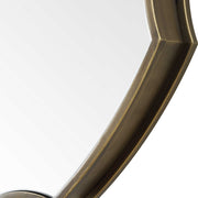 Uttermost Geared Up Antiqued Golden Bronze Round Mirror