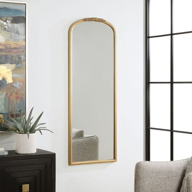 Casa Bella Living Tall Decorative Arched Antique Gold Mirror