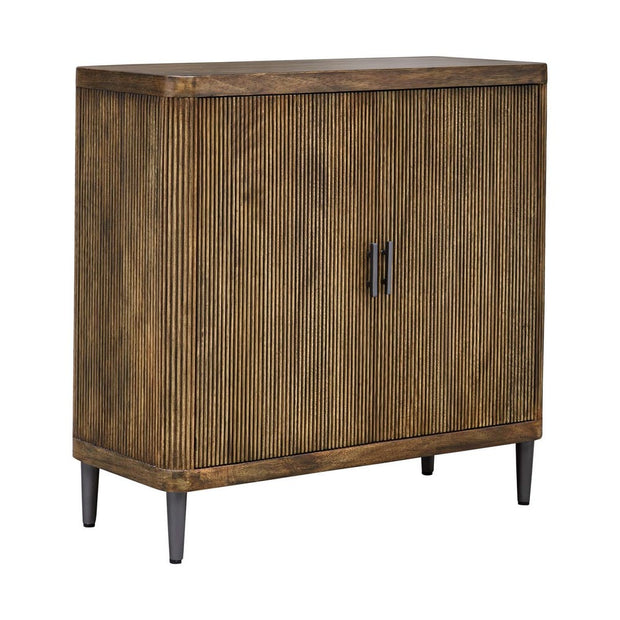 Uttermost Pinstripe Warm Walnut 2- Door Cabinet