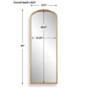 Casa Bella Living Tall Decorative Arched Antique Gold Mirror