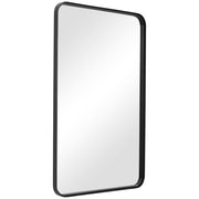 Casa Bella Living Satin Black Modern Rectangular Mirror