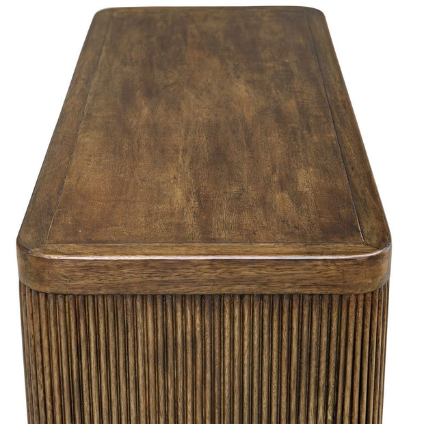 Uttermost Pinstripe Warm Walnut 2- Door Cabinet