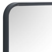 Casa Bella Living Satin Black Modern Rectangular Mirror
