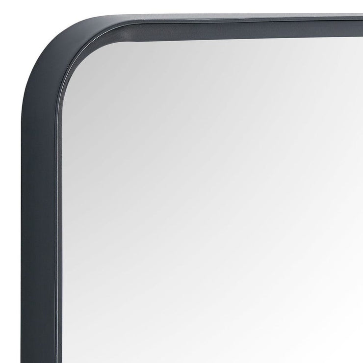 Casa Bella Living Satin Black Modern Rectangular Mirror