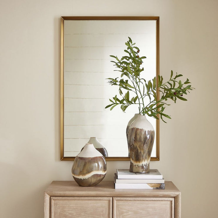 Uttermost Heisler Brushed Brass Rectangle Mirror