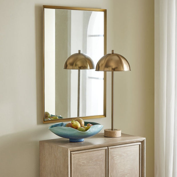 Uttermost Heisler Brushed Brass Rectangle Mirror