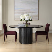 Uttermost Hersch Rich Black Oak Dining Table
