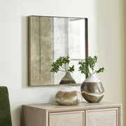 Uttermost Fredric Decorative Brushed Brass Square Mirror