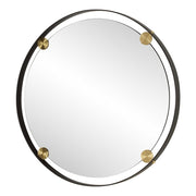 Uttermost Radius Dark Bronze Iron Round Mirror