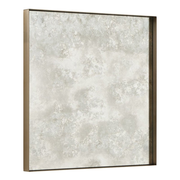 Uttermost Fredric Decorative Brushed Brass Square Mirror