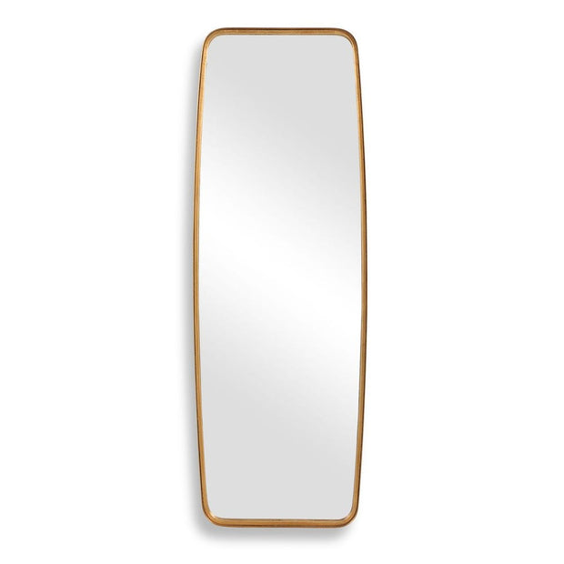 Casa Bella Living Tall Gold Leaf Mirror With Rounded Corners