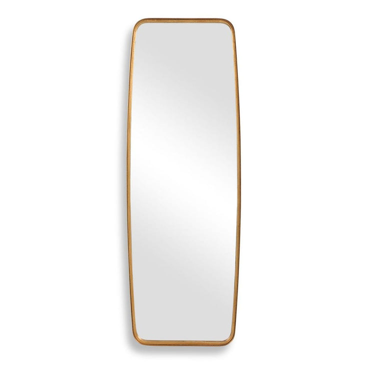Casa Bella Living Tall Gold Leaf Mirror With Rounded Corners