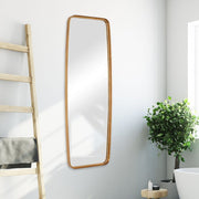Casa Bella Living Tall Gold Leaf Mirror With Rounded Corners