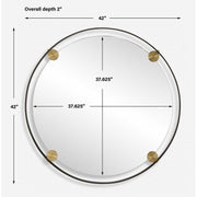 Uttermost Radius Dark Bronze Iron Round Mirror