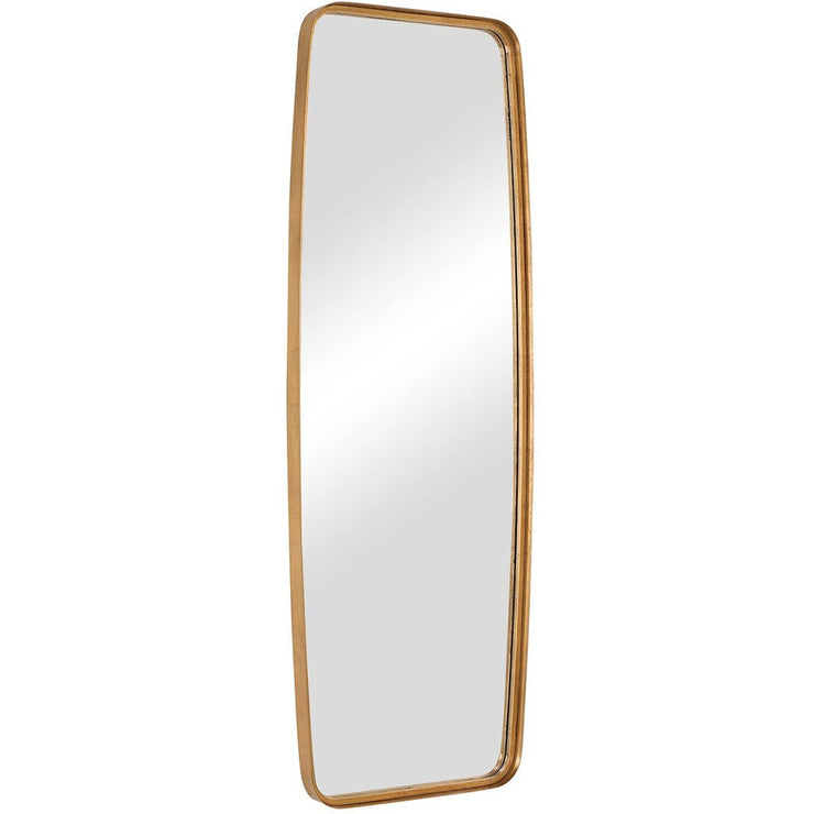 Casa Bella Living Tall Gold Leaf Mirror With Rounded Corners