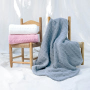 Kashwere Baby Ultra Plush Crème Cable Knit Baby Blanket