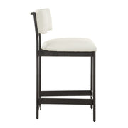 Uttermost Apsley Winter White Leather Counter Stool