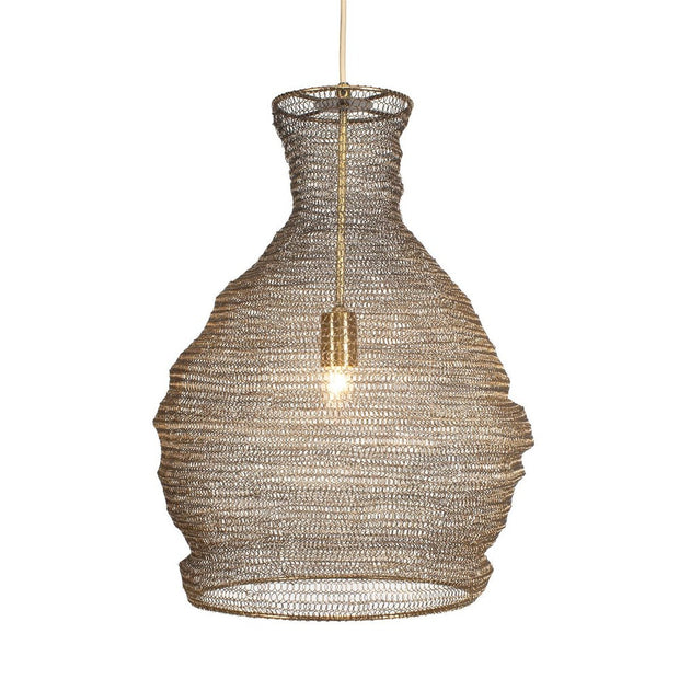 Uttermost Woven Antique Brass Murmur 1 light pendant