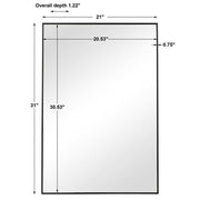 Casa Bella Living Thin Black Plain Mirror