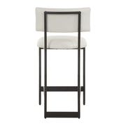 Uttermost Apsley Winter White Leather Counter Stool