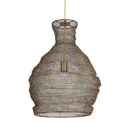 Uttermost Woven Antique Brass Murmur 1 light pendant