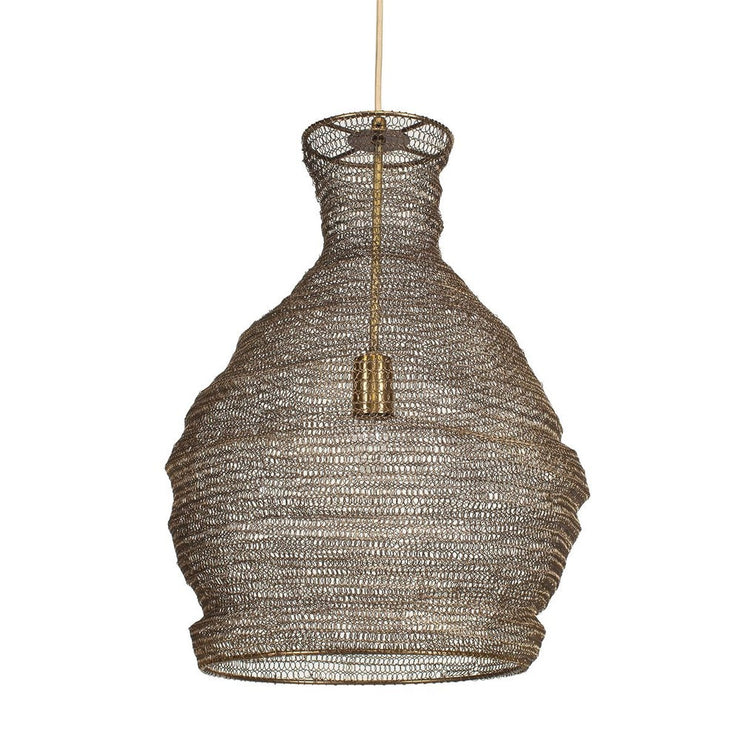 Uttermost Woven Antique Brass Murmur 1 light pendant