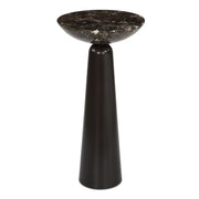 Uttermost Hastings Sleek Iron Accent Table With Brown Marble Surface