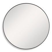 Casa Bella Living Satin Black 34” Round Mirror