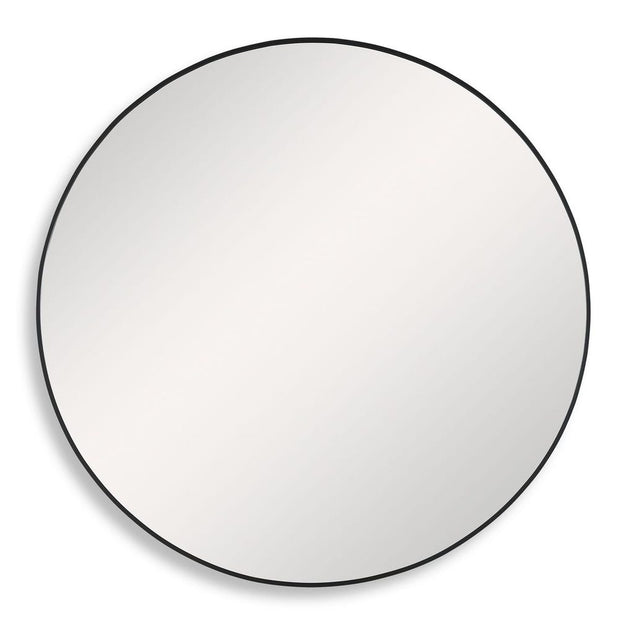 Casa Bella Living Satin Black 34” Round Mirror