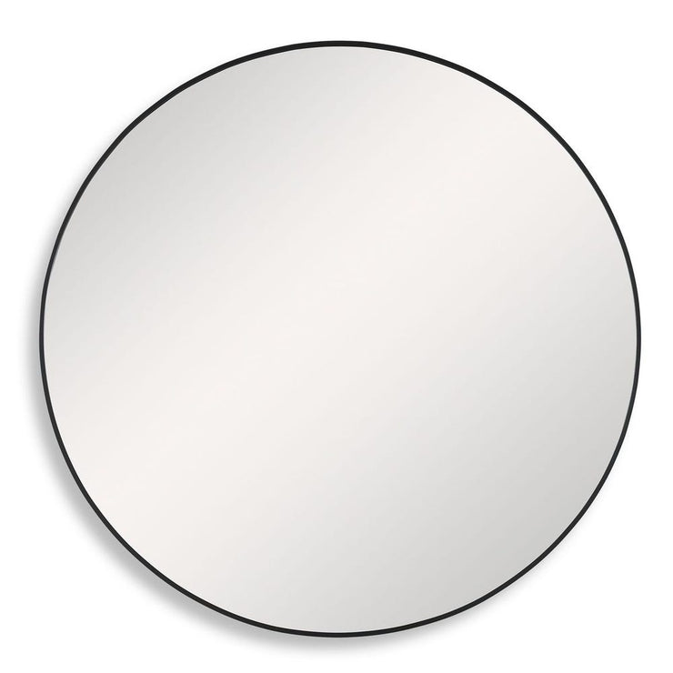 Casa Bella Living Satin Black 34” Round Mirror