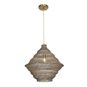 Uttermost Woven Antique Brass Sigh 1 Light Pendant
